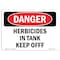 Signmission Safety Sign, OSHA Danger, 7" Height, Herbicides In Tank Keep Off, Landscape OS-DS-D-710-L-1977 - alternate 1